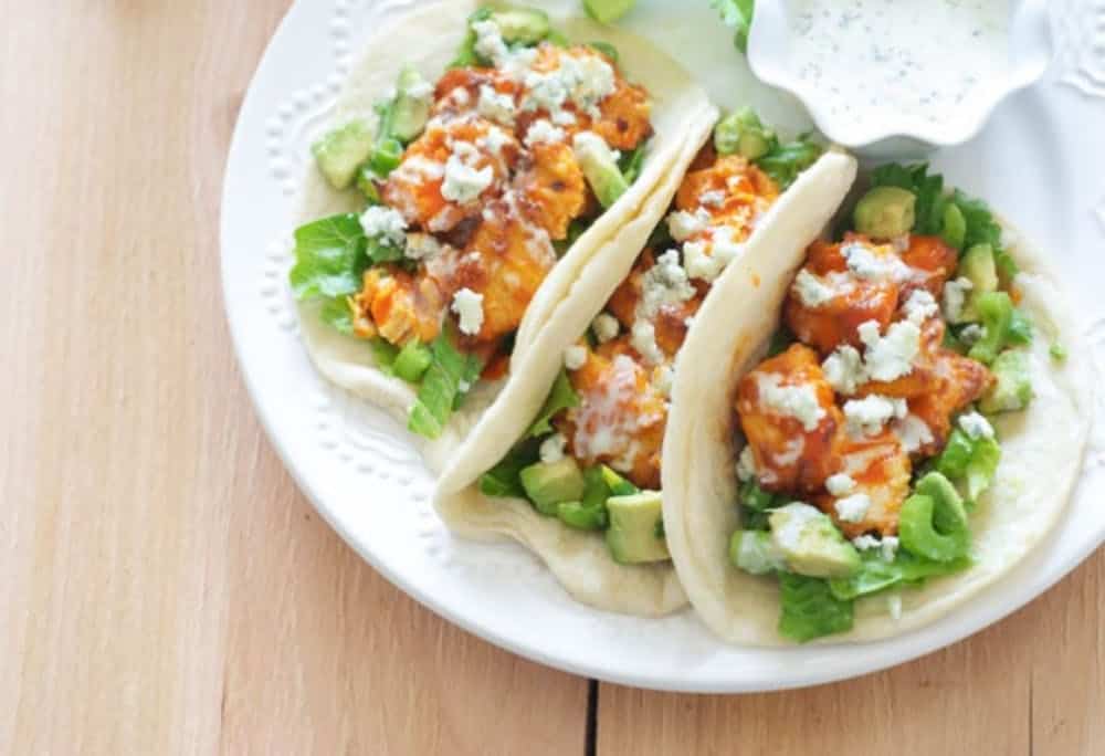 Buffalo chicken tacos