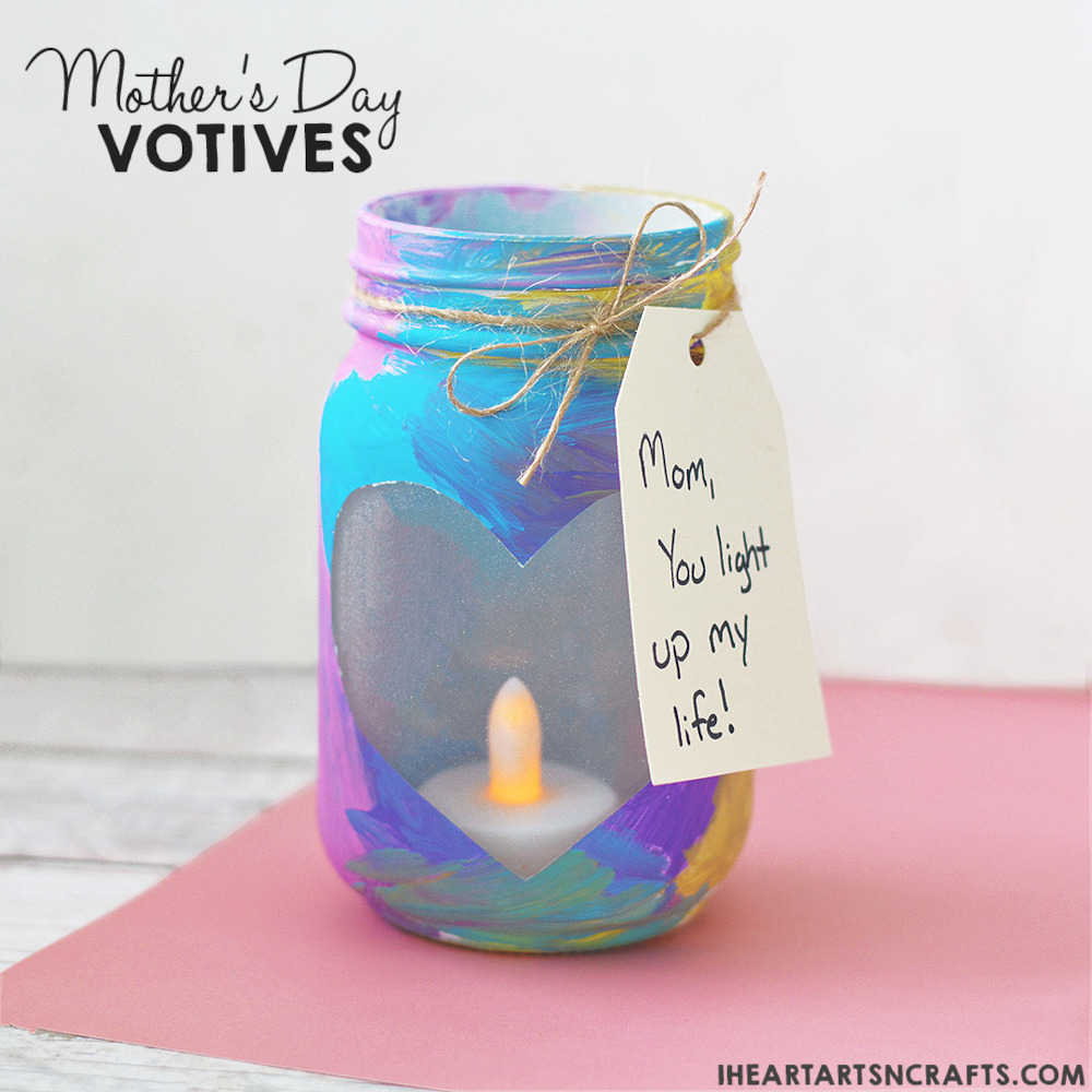 votives - spring mason jars for mother's day