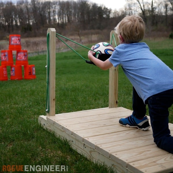 Awesome backyard slingshot