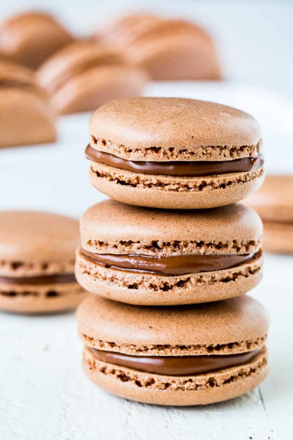 Chocolate macarons