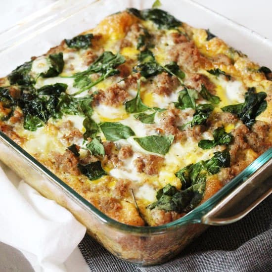 Turkey egg breakfast casserole