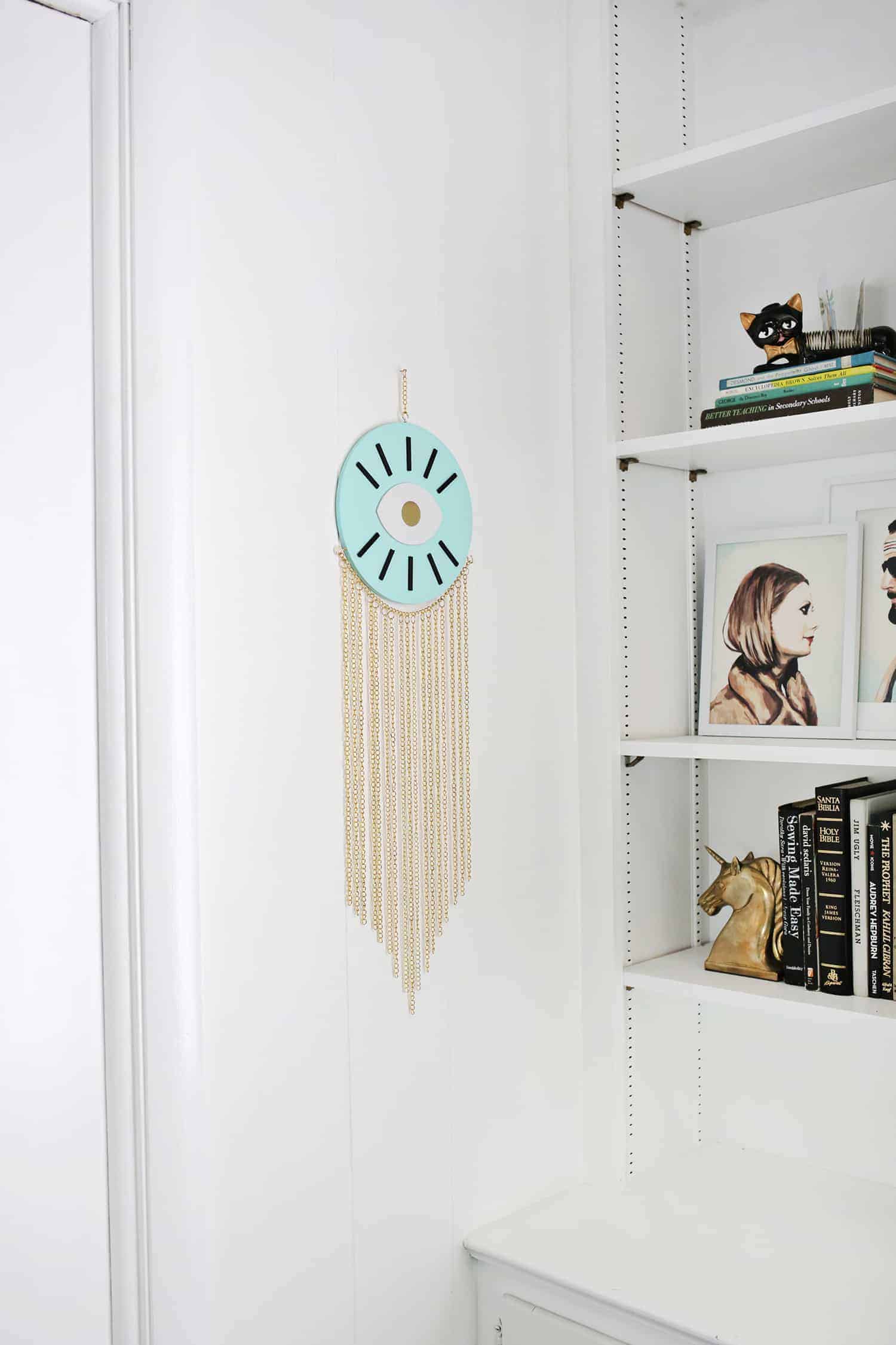 Diy gold chain wall hanging