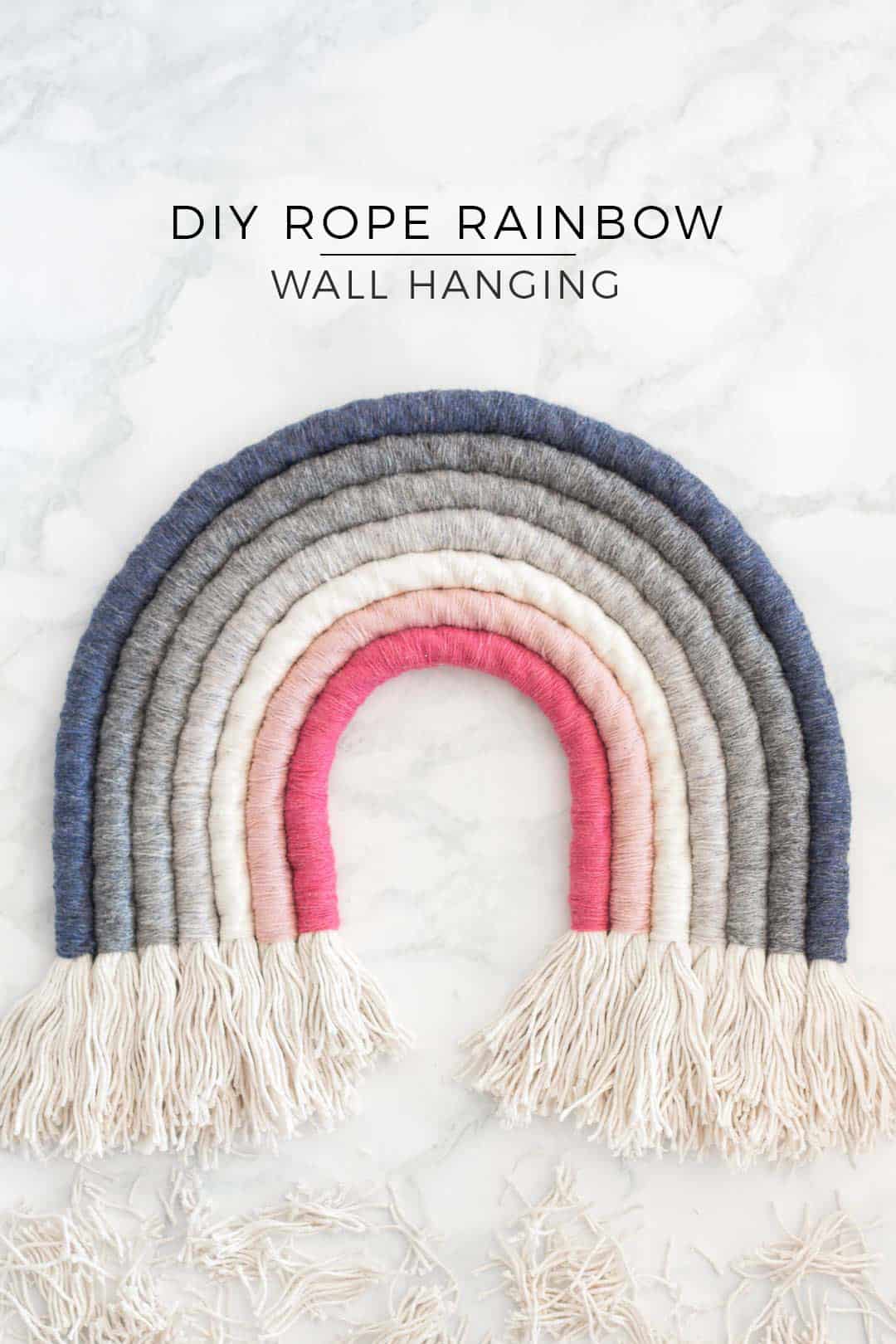 Diy rainbow wall hanging