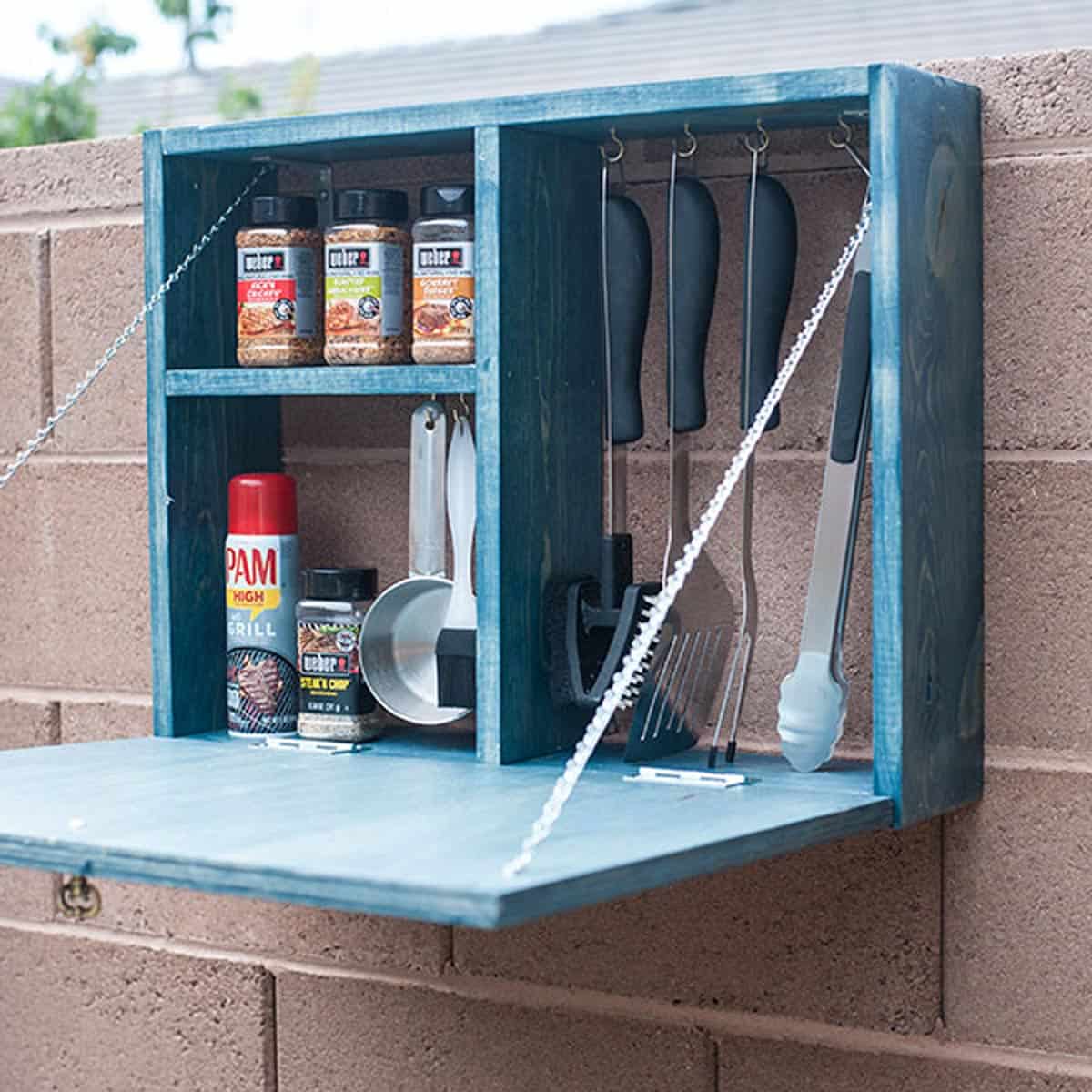 Wall mounted outdoor cabinet diy