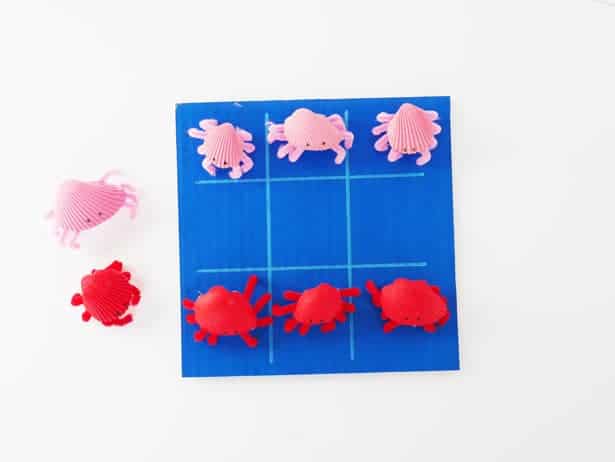 4 crab tic tac toe game summer kids crafts