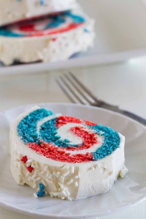 4th of july roll cake