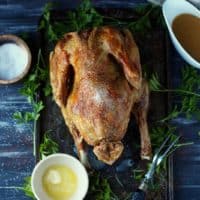 Buttered and salted deep fried turkey