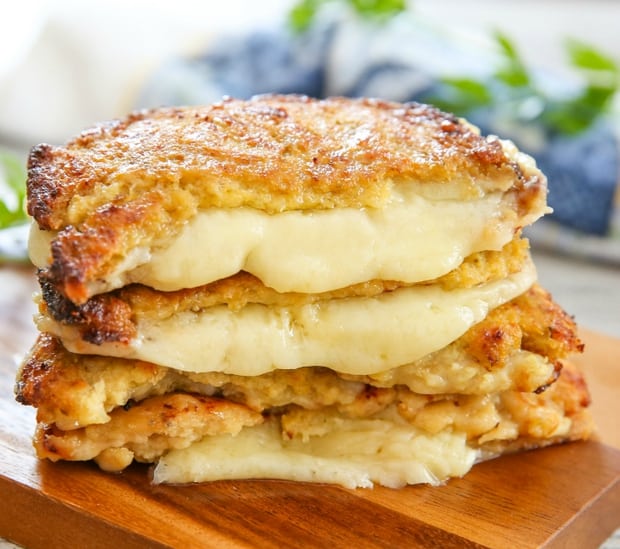 Cauliflower crusted grilled cheese