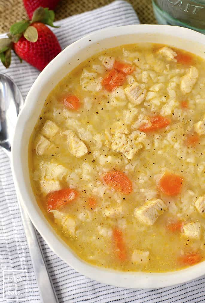 Easy chicken and rice soup