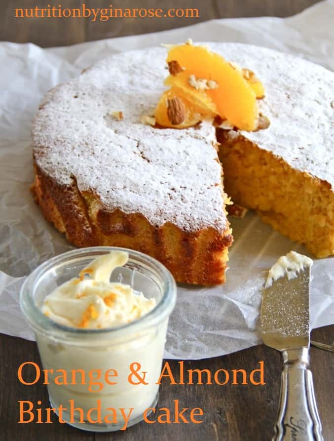 Healthy orange and almond cake