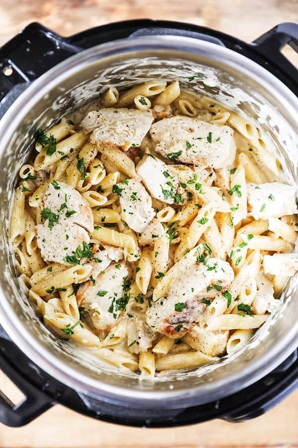 Instant pot chicken alfredo pasta