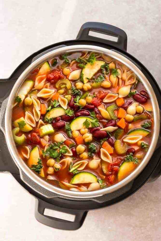 Instant pot minestrone soup