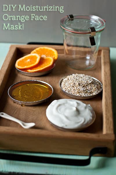 Moisturizing orange face mask