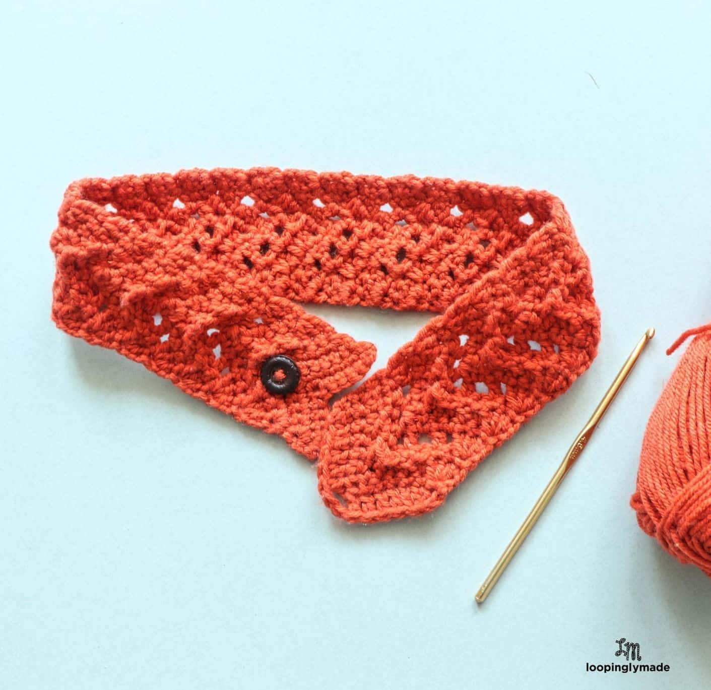 Rustic fall crochet headband free pattern 1