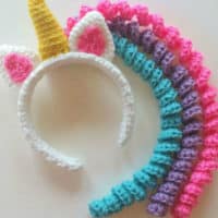 Unicorn little headband crochet diy 2