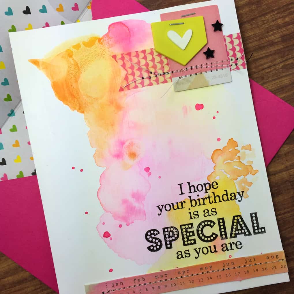 Watercolour birthday cards