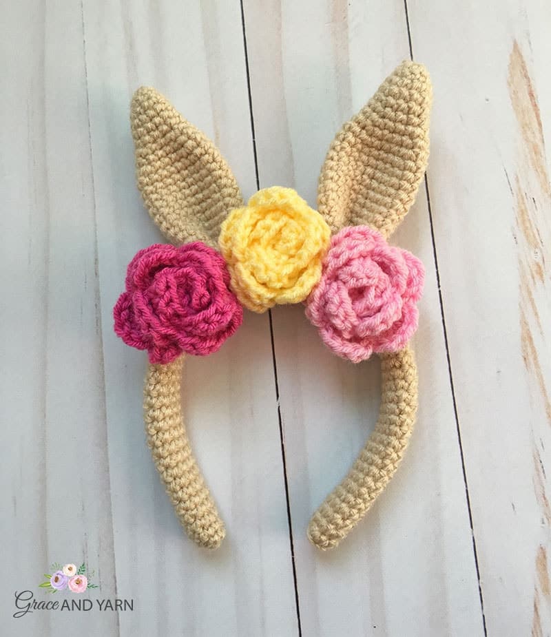 Bunny crochet headband diy