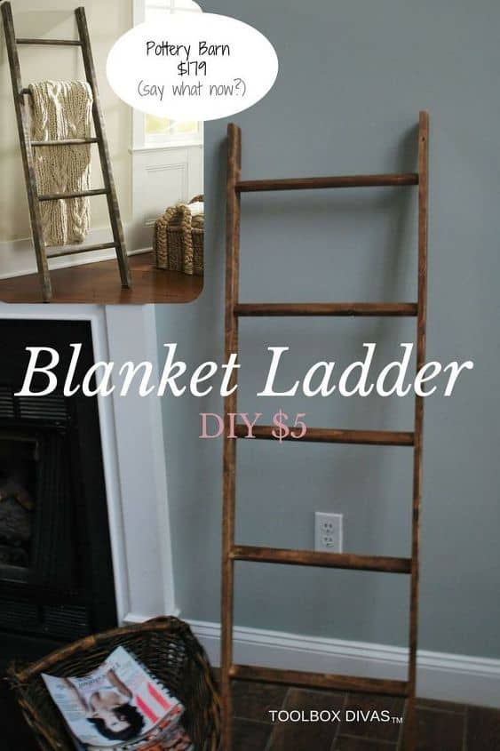 Diy blanket ladder