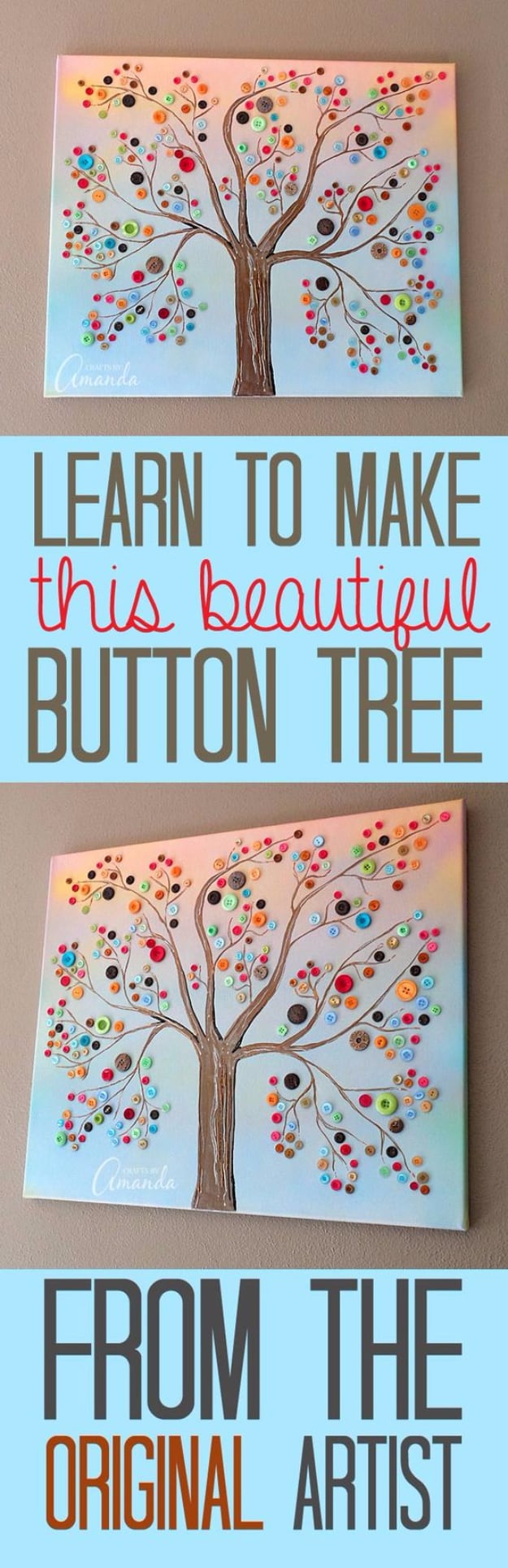 Button tree canvas art