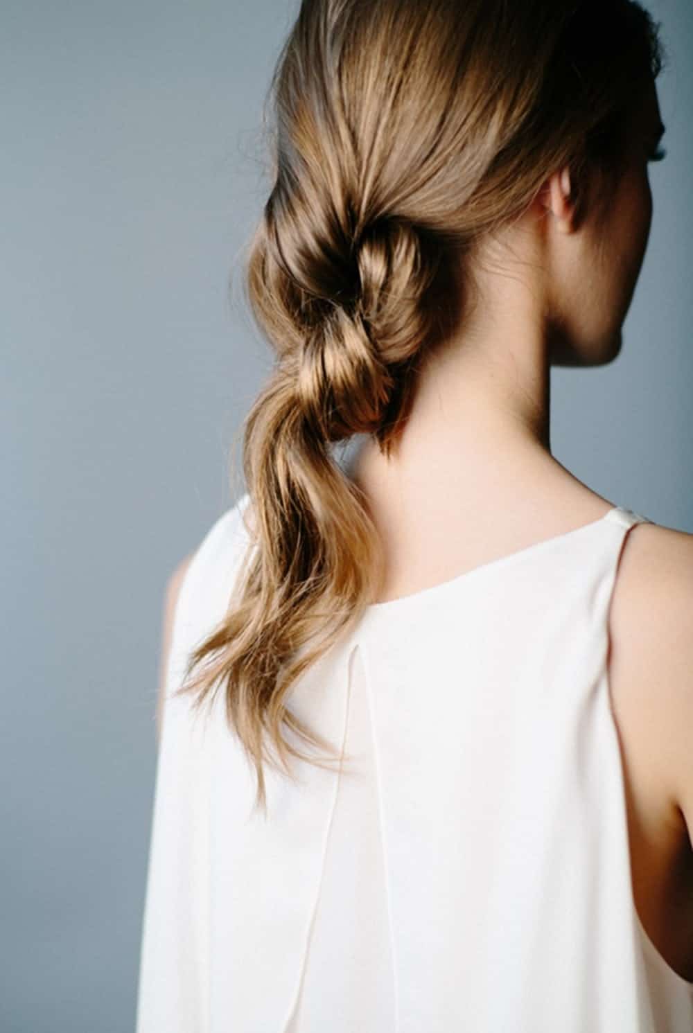 Diy double knot ponytail