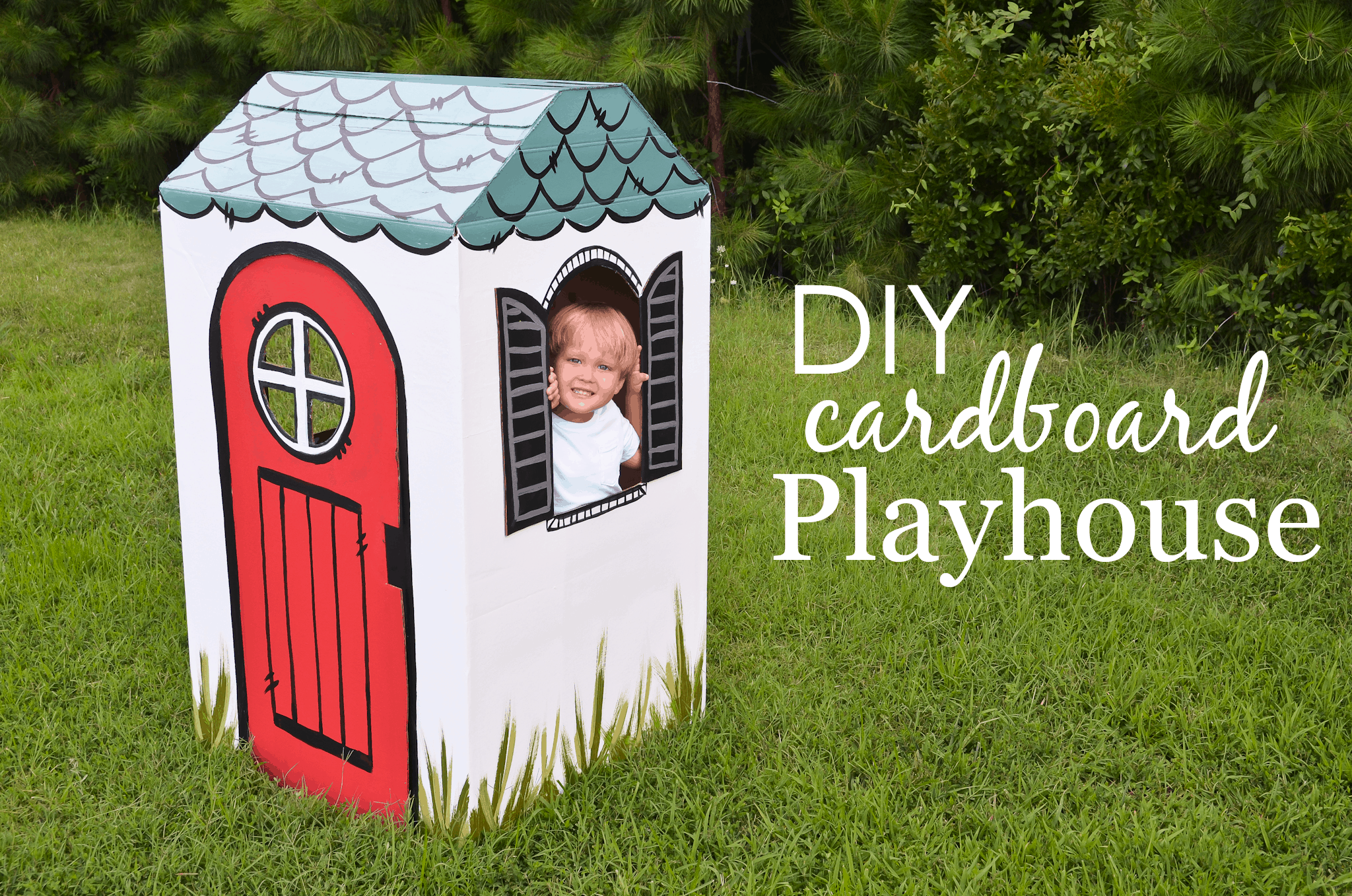 Diy cardboard playhouse