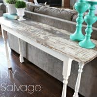 Diy salvage sofa table