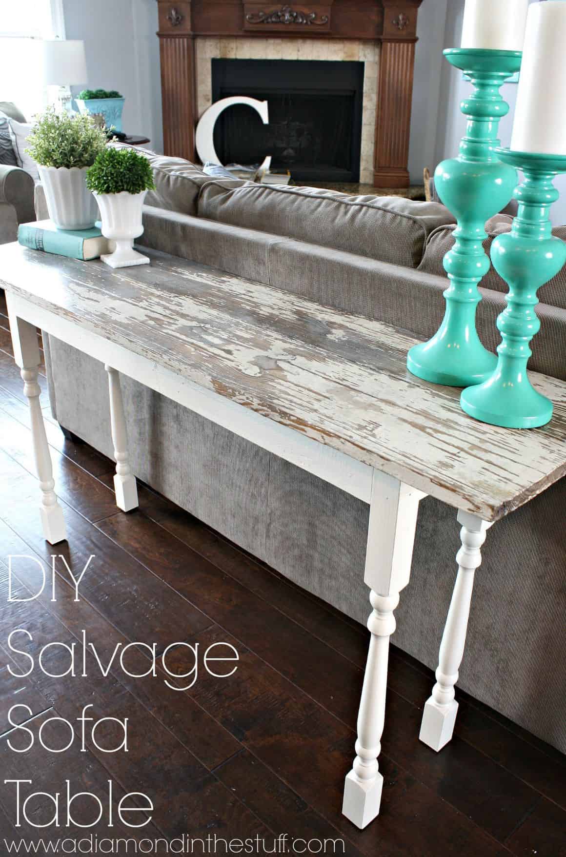 Diy salvage sofa table