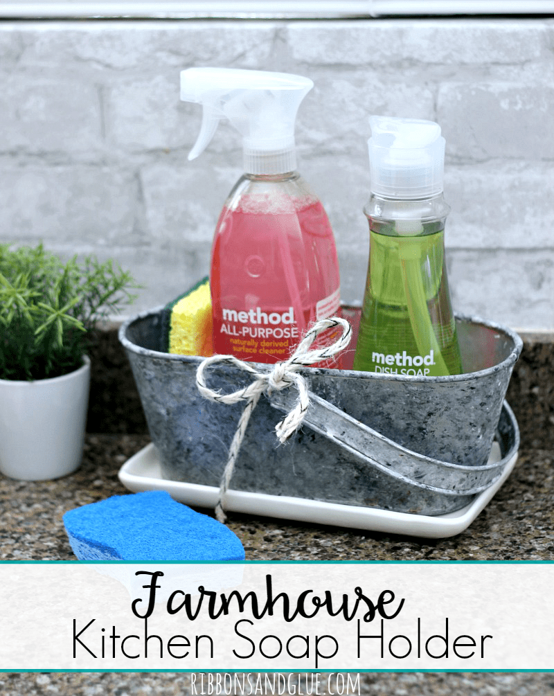 Farmhouse kitchen soap holder