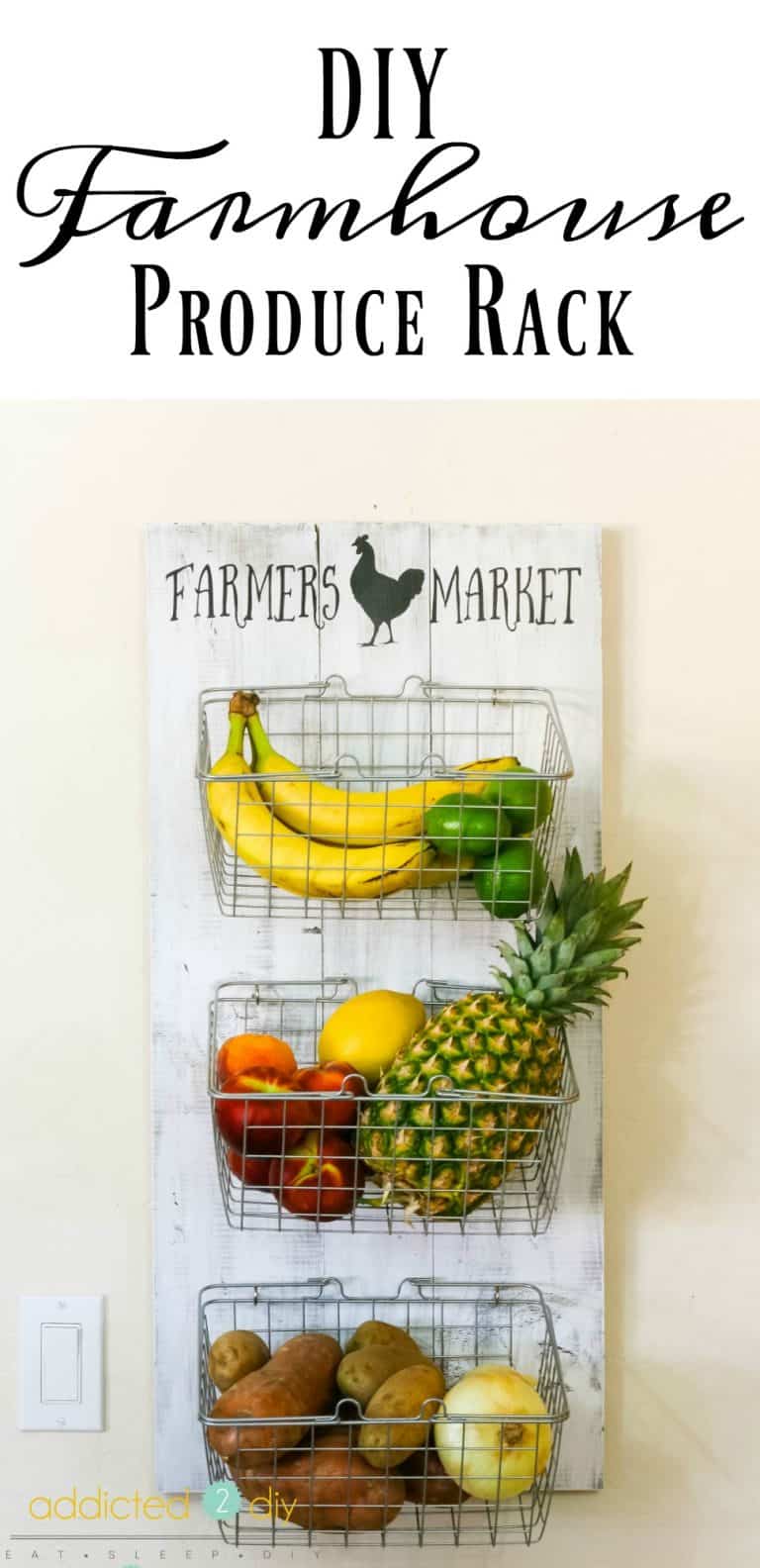 Farmhouse market produce rack