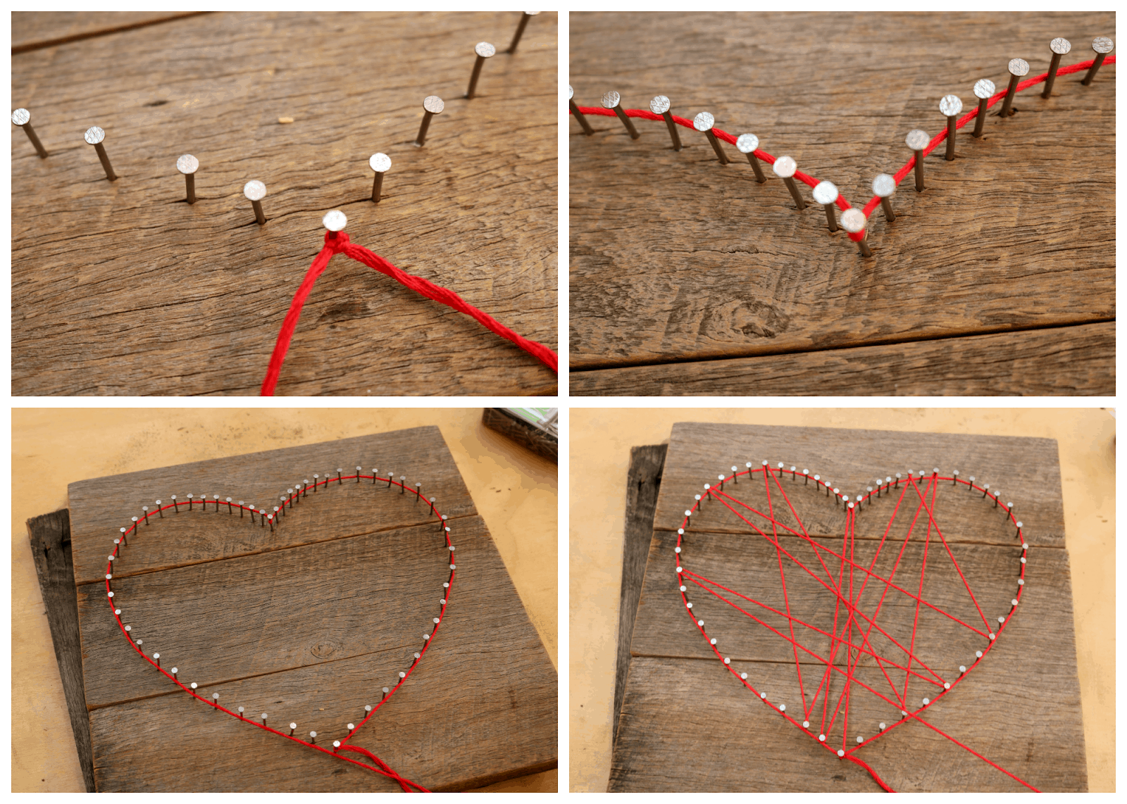 Simple string art heart