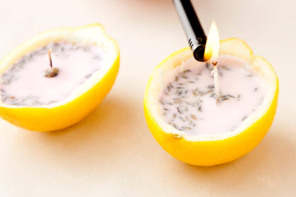 Diy lemon lavender candles