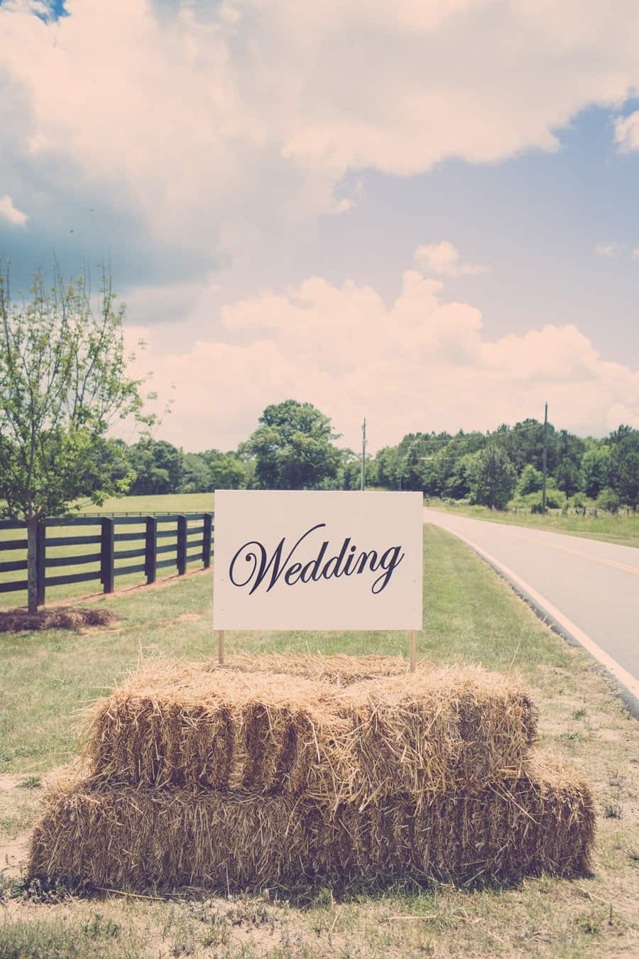 Rustic hay bales wedding