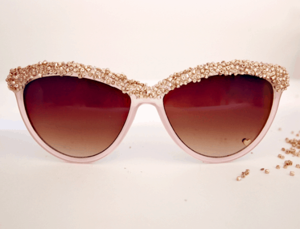 Bead embellished sunglasses