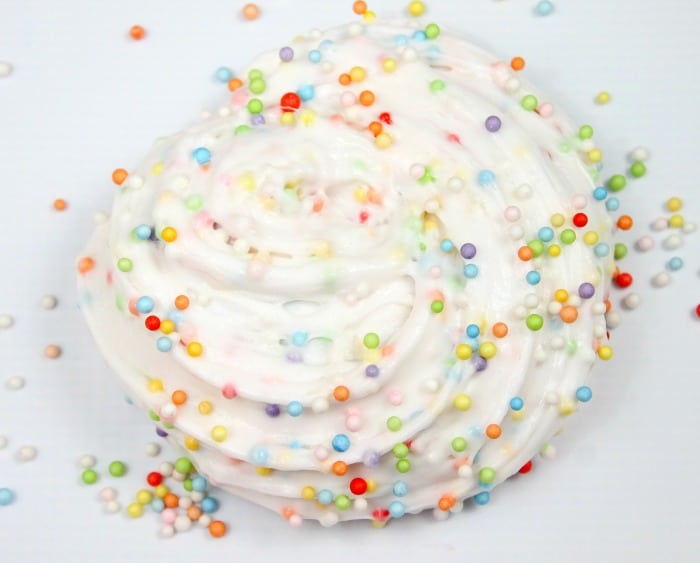 Birthday cake confetti slime