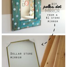 Cute rustic polka dot mirror