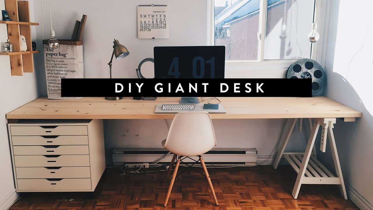 Diy giant wooden desk