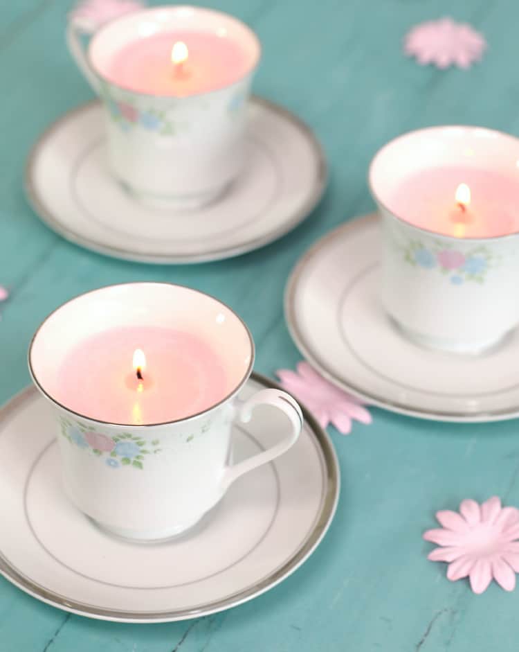 Diy teacup candles