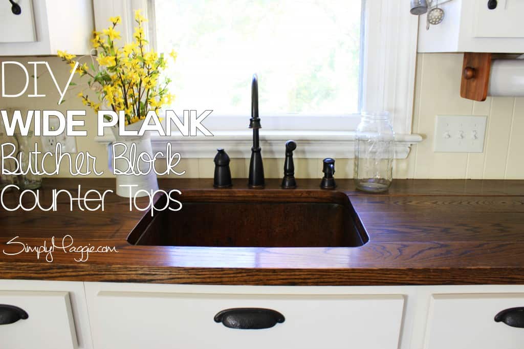 Diy wide plank butcher block countertops