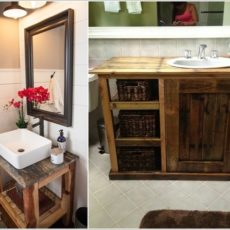 Diy wooden bathroom vanity