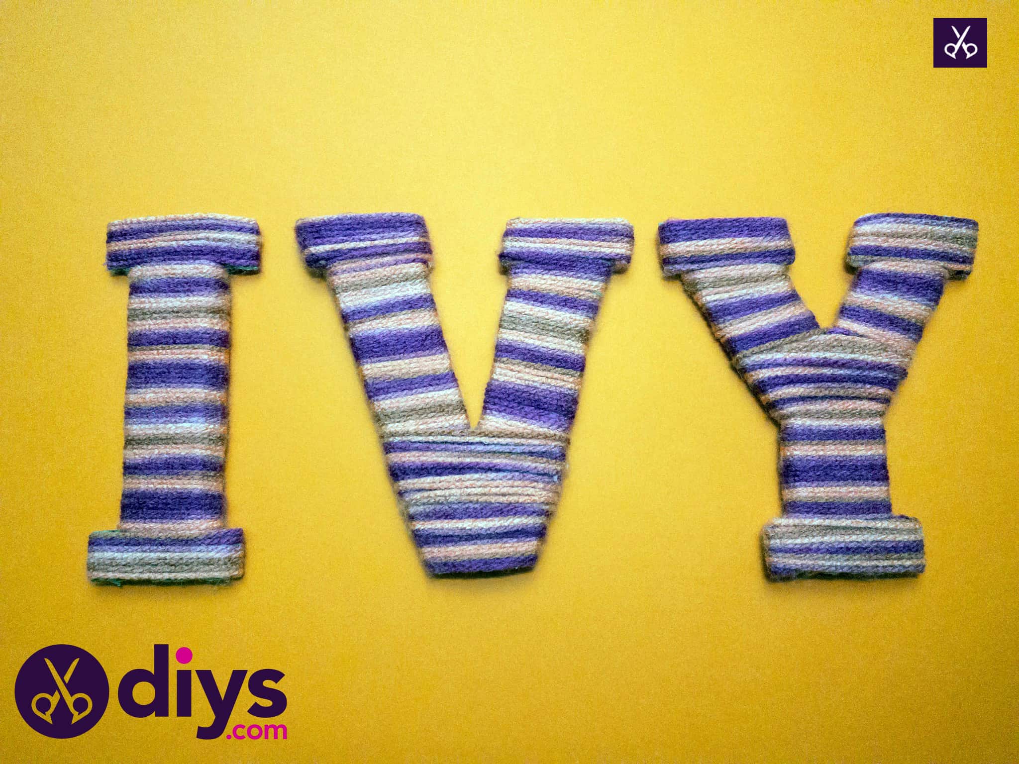 Diy yarn letters