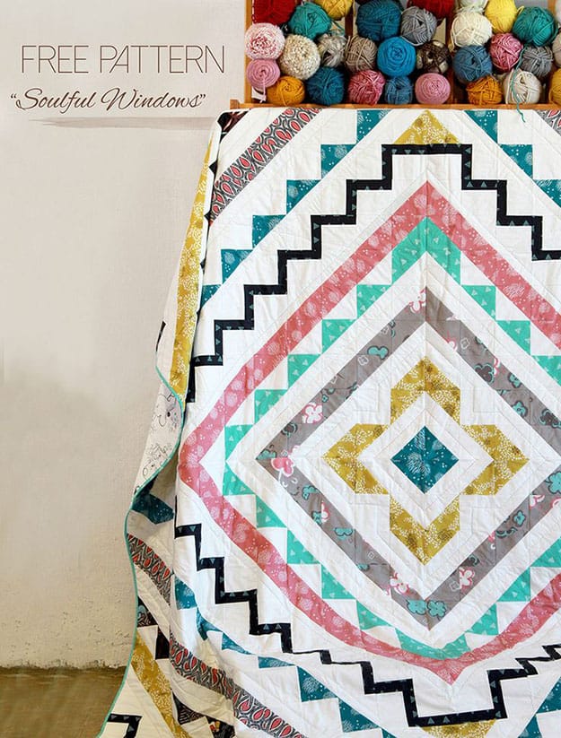 Free patterns geometric quilt tutorial