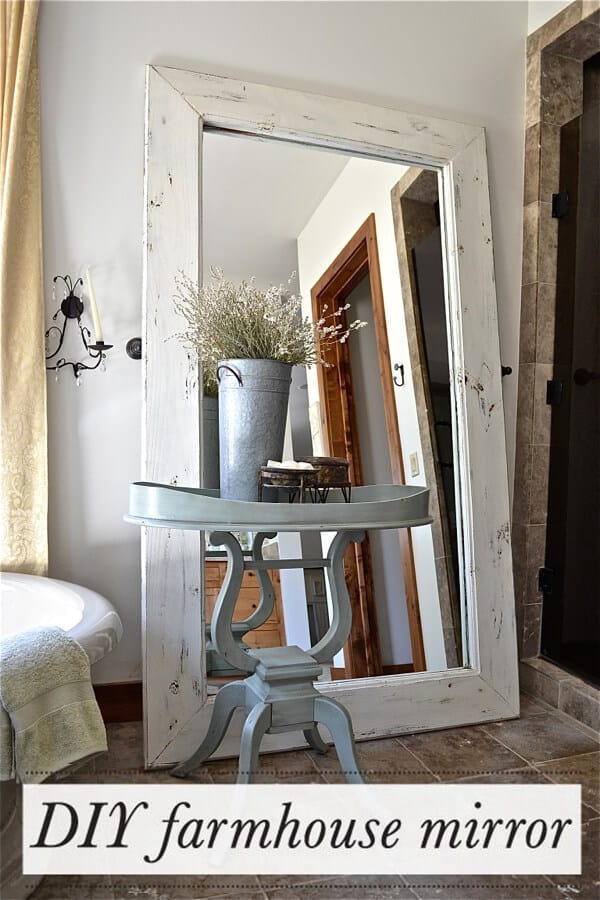 Full length farmhouse inspired floor mirror