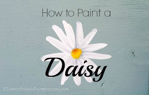 daisy White Flower Painting