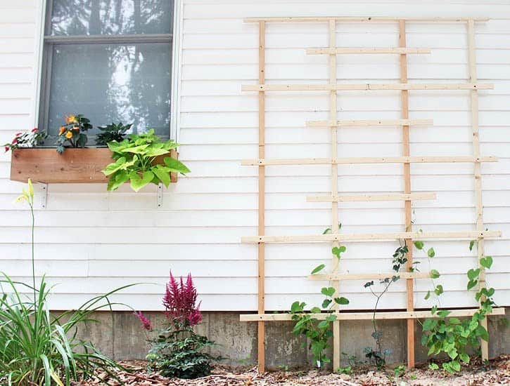 Homemade Trellis Wood Project made from Scraps
