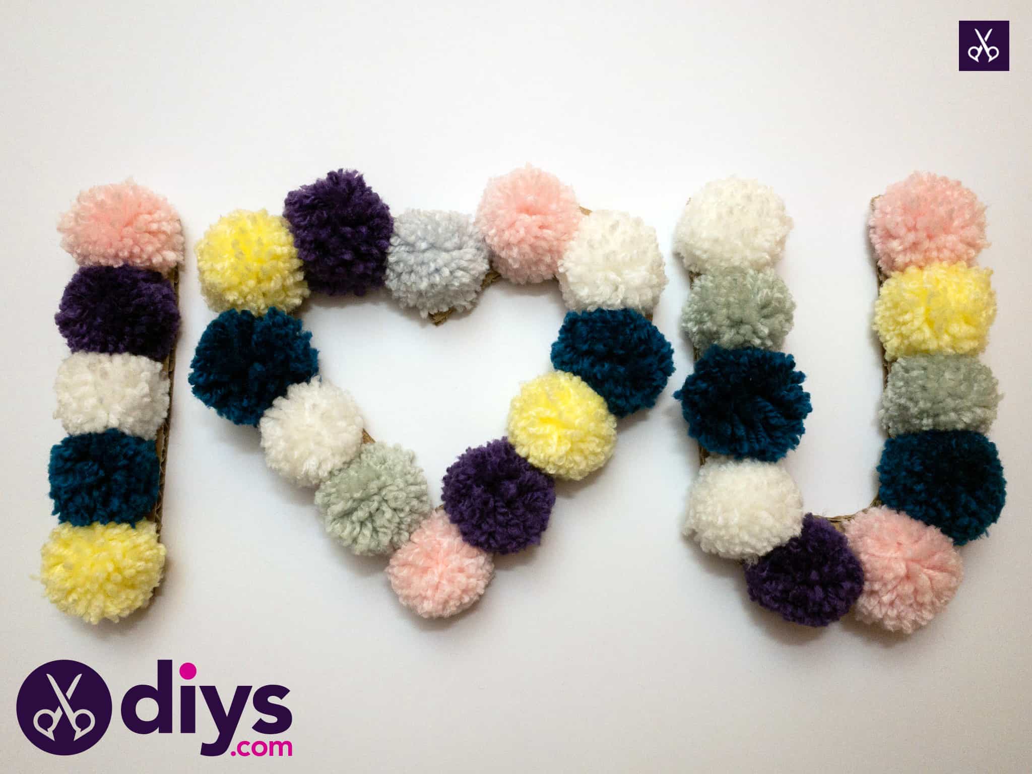How to make pom pom letters simple craft