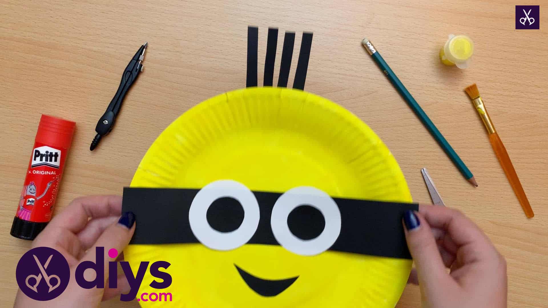 How to make a paper plate minion diy craft