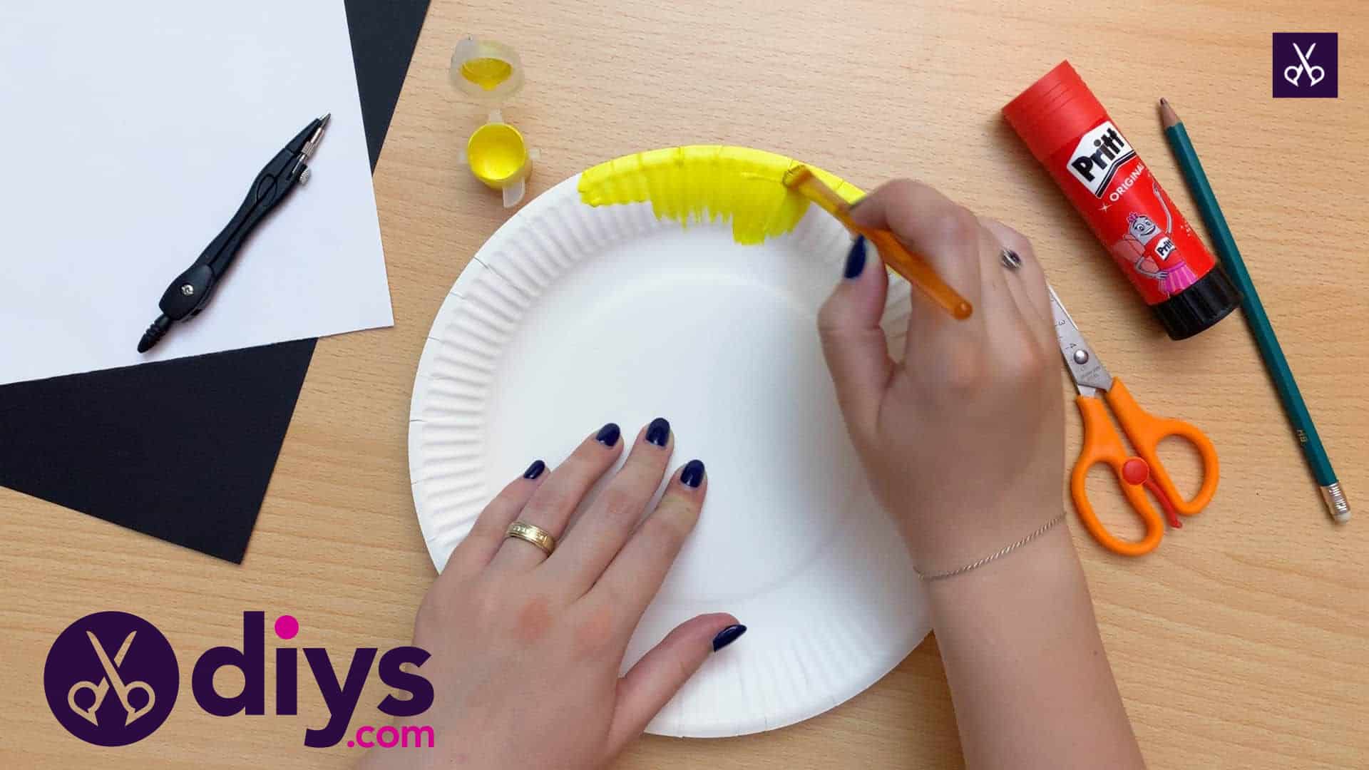 How to make a paper plate minion paint