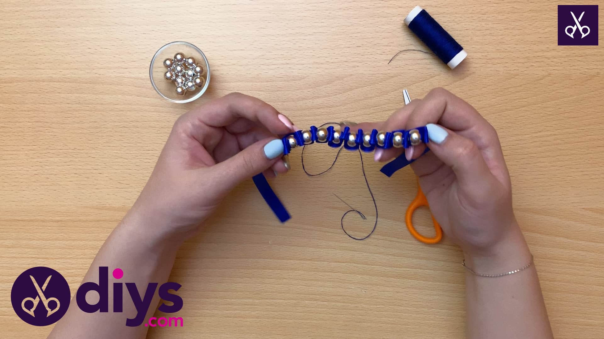 How to make a pearl bracelet step 6