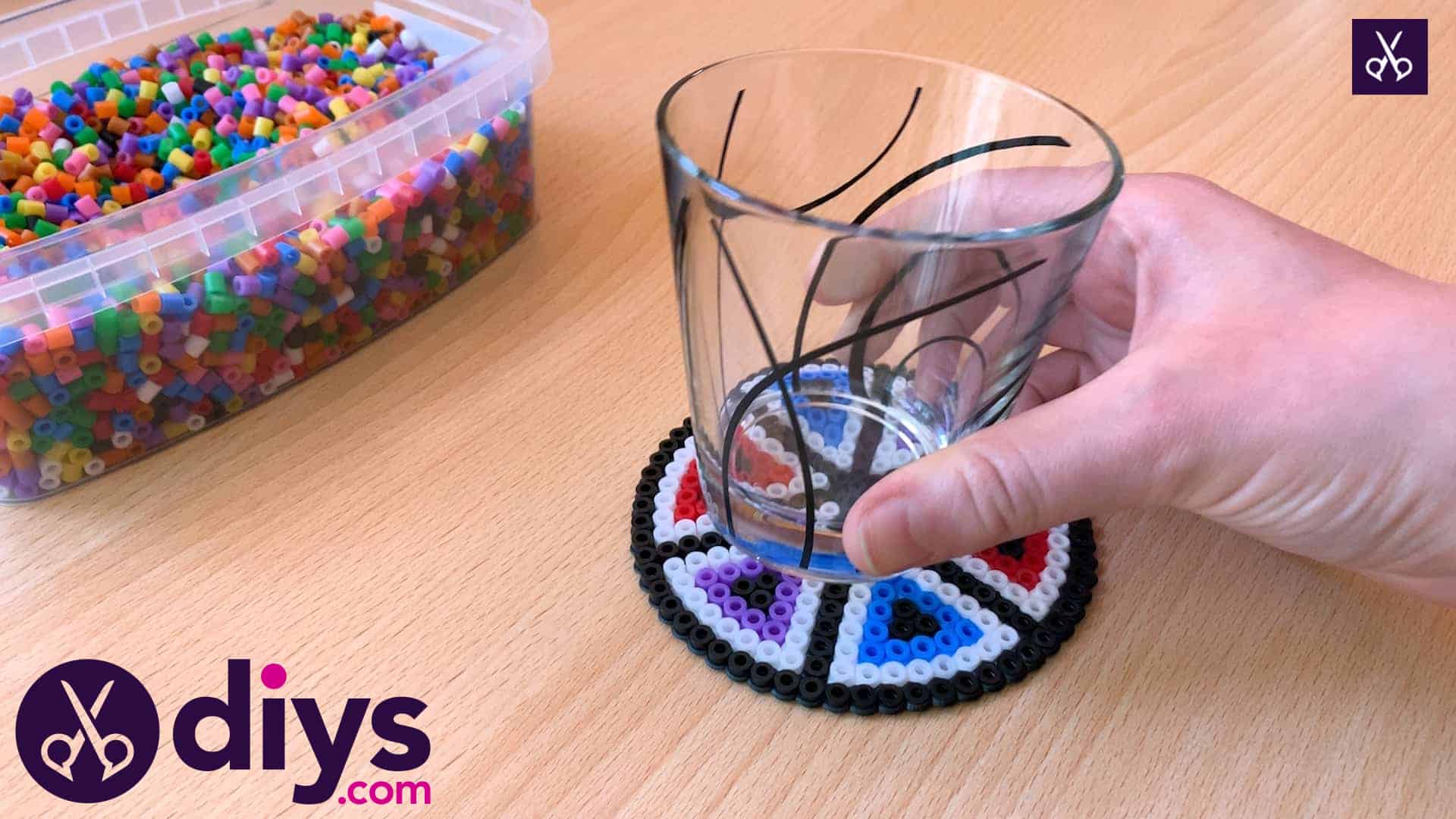 How to make a perler bead cup holder coaster