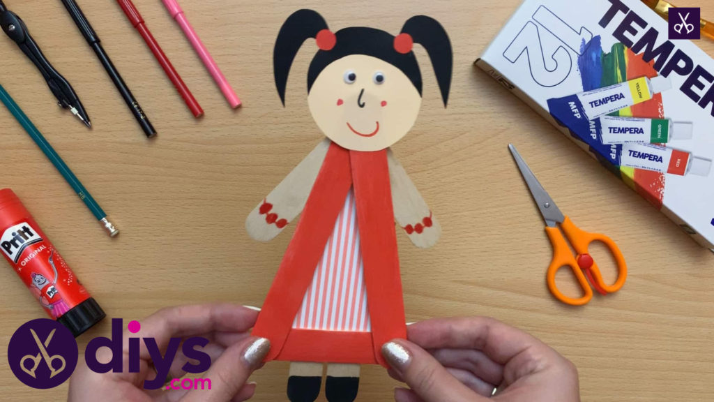 How to make a popsicle stick puppet kids craft
